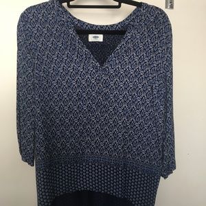 Blue Tunic Top - Size Medium